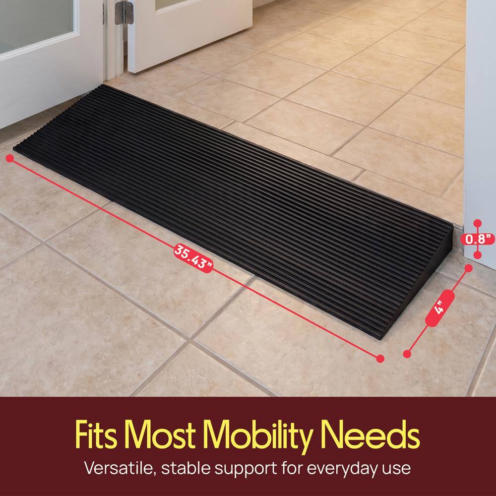 35.43" x 0.8" x 4" Fits Most Mobility Needs Versatile, stable support for everyday use