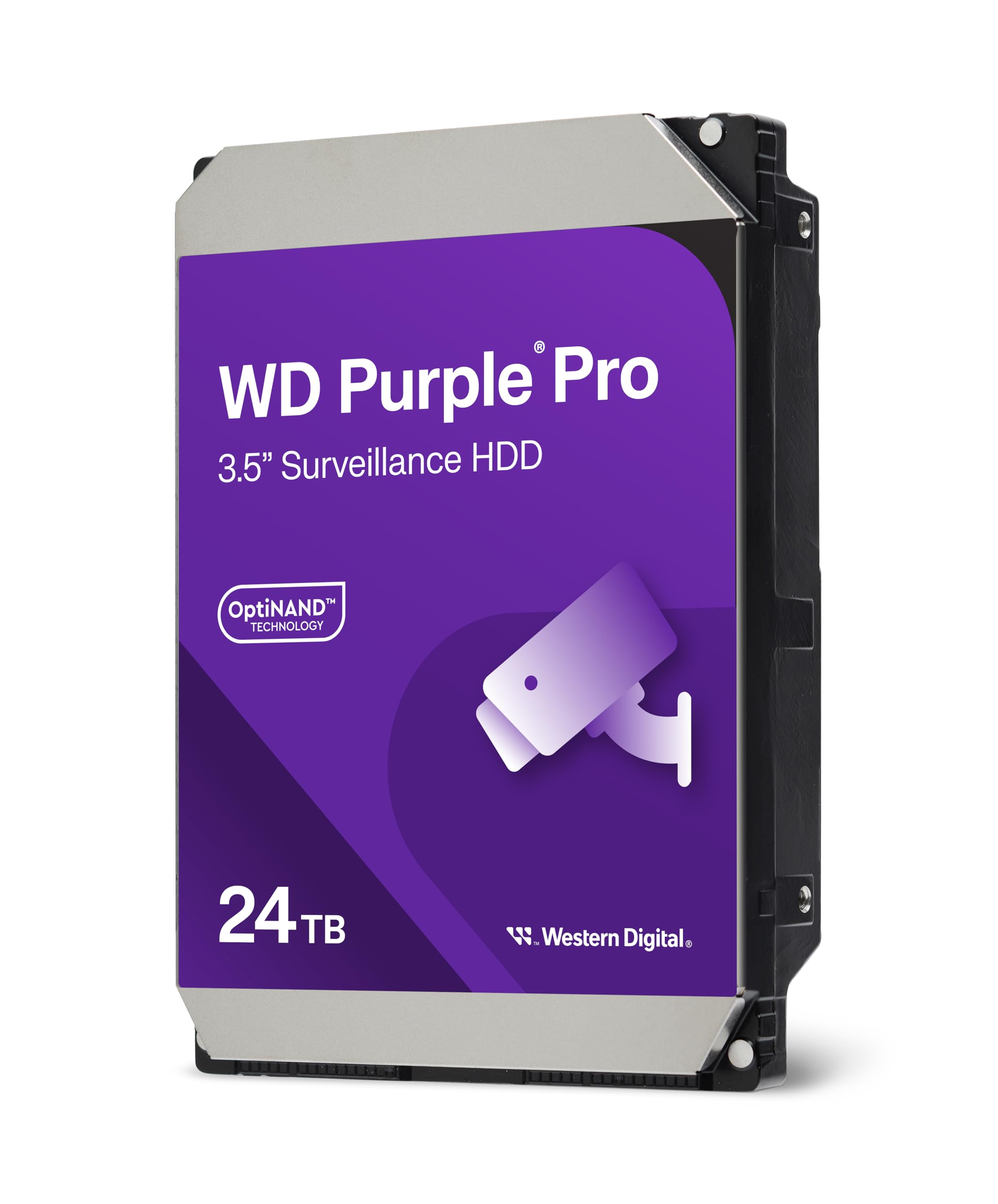 WD Purple Pro 3.5" Surveillance HDD  
OptiNAND Technology  
24TB  
Western Digital