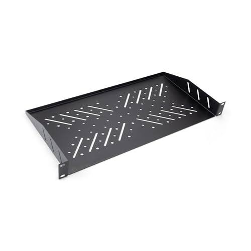 Alt View 8. On Stage Stands - On-Stage 1U Vented Rack Shelf 19x9″ for Audio Rack Systems & Server Cabinets, Heavy-Duty Steel Platform, Integrates - Black.