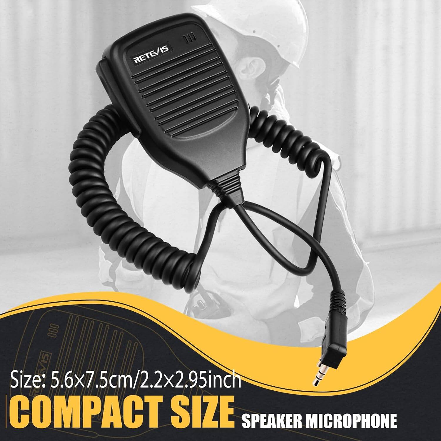 110 RETEVIS 000 CVIS

Size: 5.6x7.5cm/2.2x2.95inch

COMPACT SIZE SPEAKER MICROPHONE