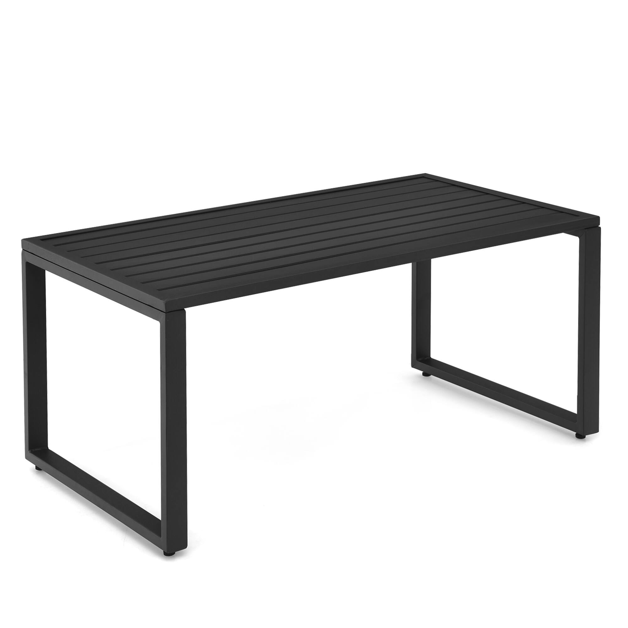 Alt View 8. Gymax - Gymax 4PCS Patio Conversation Furniture Set Yard Garden Outdoor w/ Coffee Table - Black and Brown.