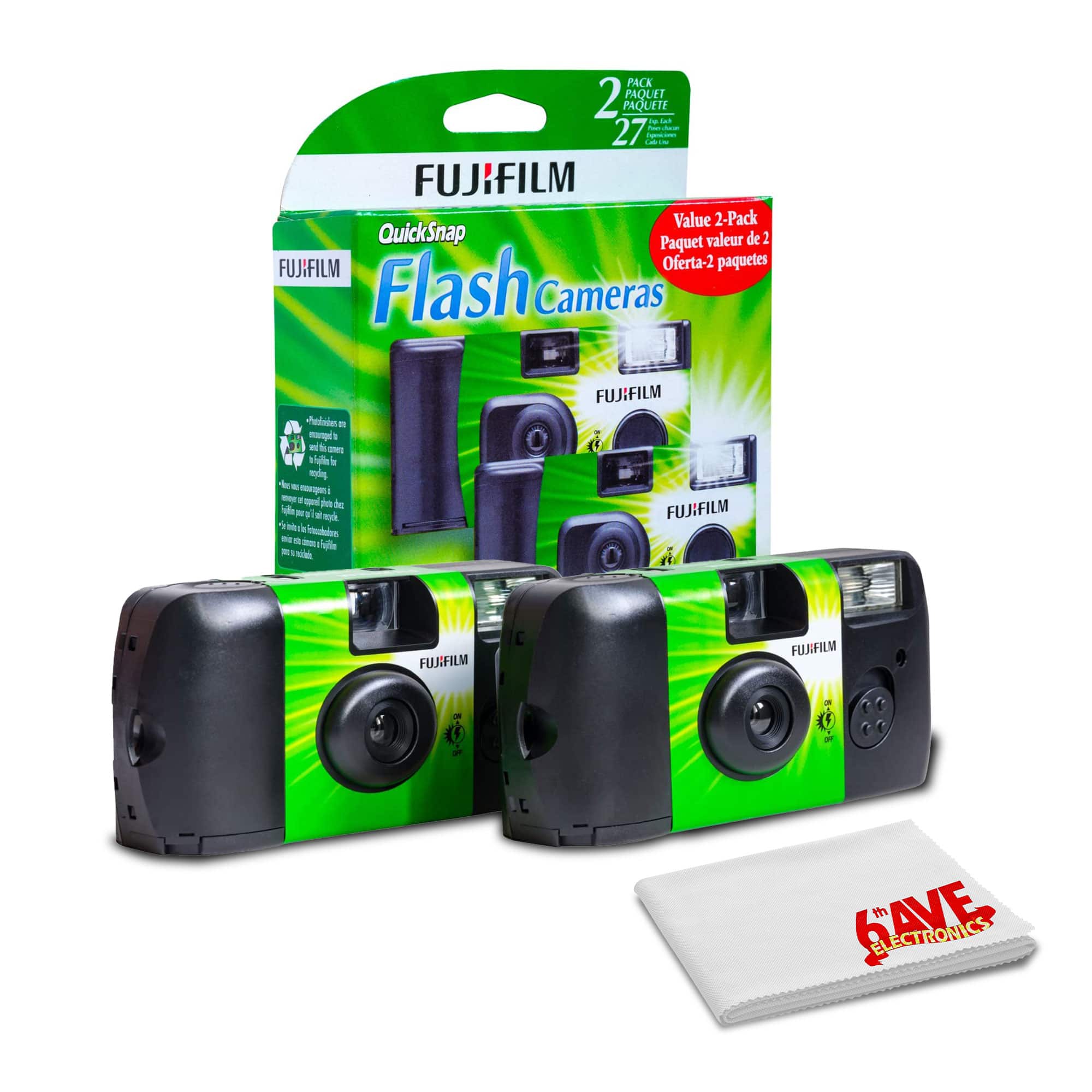 Fujifilm - QuickSnap Flash 400, One-Time-Use Disposable Camera Bundle (1x 2 Pack) price history on PriceWatchPro