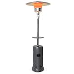 Costway - 50000 BTU Propane Patio Heater Standing Steel with Wheels - Gray