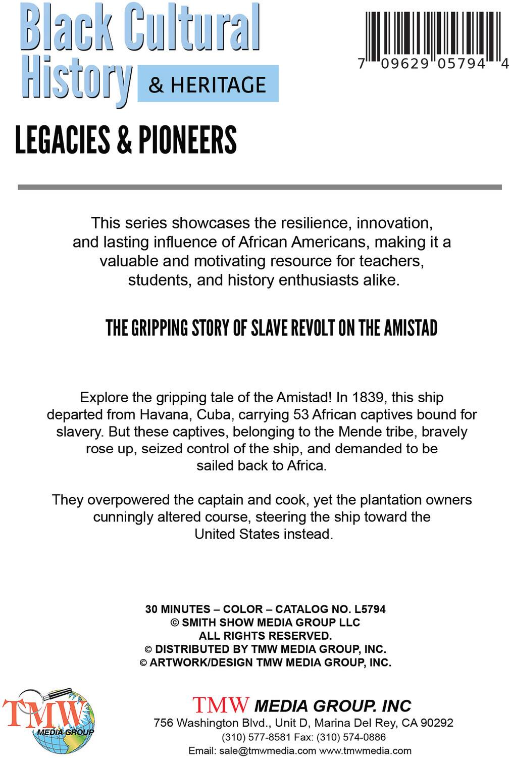Alt View 1. Black Cultural History & Heritage: The Gripping Story of Slave Revolt on the Amistad   - DVD.