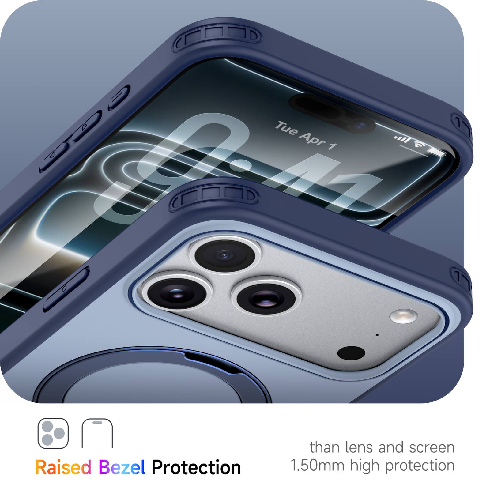 Raised Bezel Protection  
than lens and screen  
1.50mm high protection
