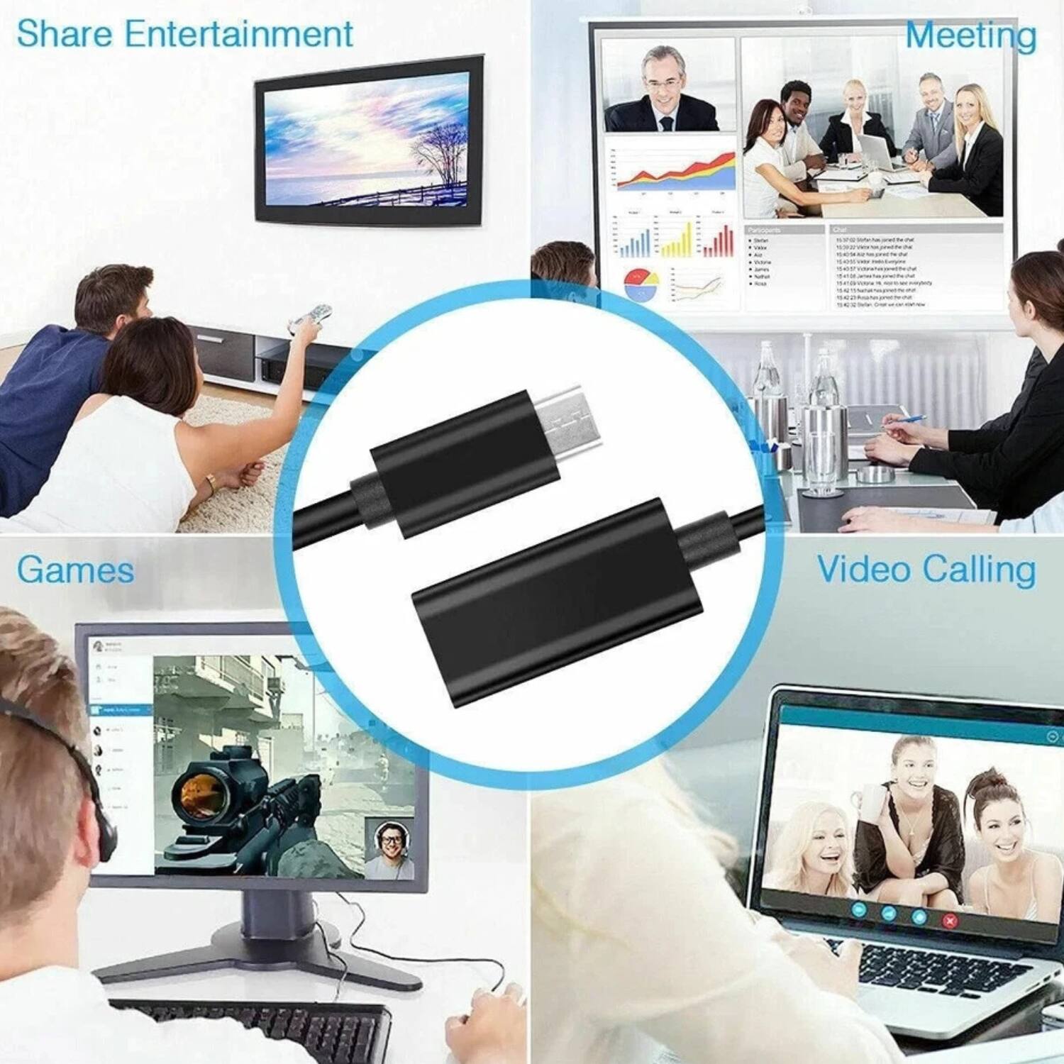 Share Entertainment  
Meeting  
Games  
Video Calling