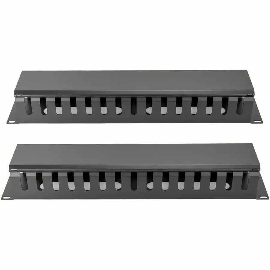 Finger Rack Options Rocstor 2U HORIZONTAL FINGER METAL DUCT RACK CABLE MANAGEMENT PANEL ...