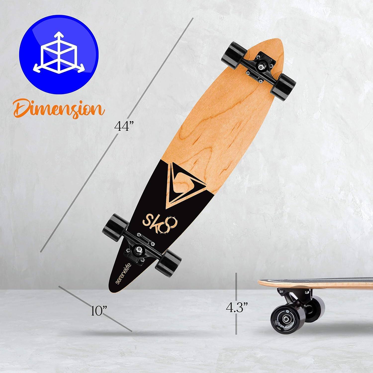 Dimension 44"  
Sko serenelfe  
10"  
4.3"