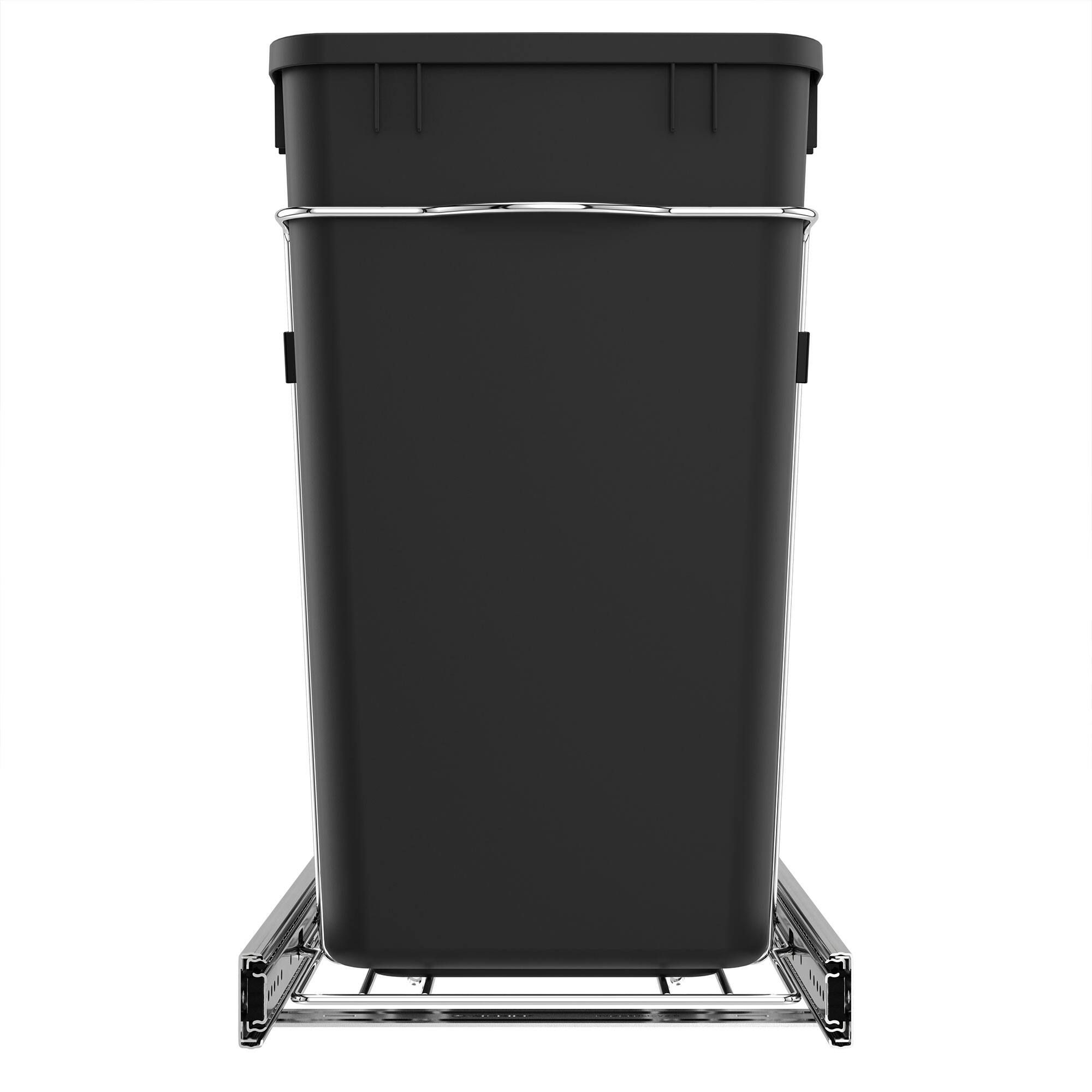 Alt View 8. Rev-A-Shelf - Rev-A-Shelf Double Pullout Trash Can 27 qt. for Kitchen, Black, RV-15KD-18C S - Black.