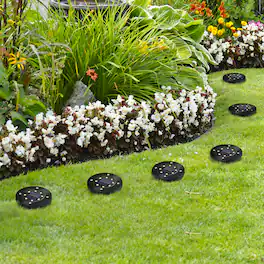 Oumilen - 8-Pack Solar Ground Lights, 8 LED Warm White Solar Disk Lights IP65 Waterproof Stainless Steel In-Ground for Yard