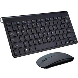 Sanoxy - Mini Wireless Keyboard and Mouse Combo for Windows, IOS Mac PC Computer - Black