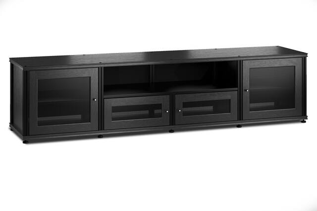 Front. Salamander Designs - Synergy TV/Media Cabinet Model 245 - Black Oak.