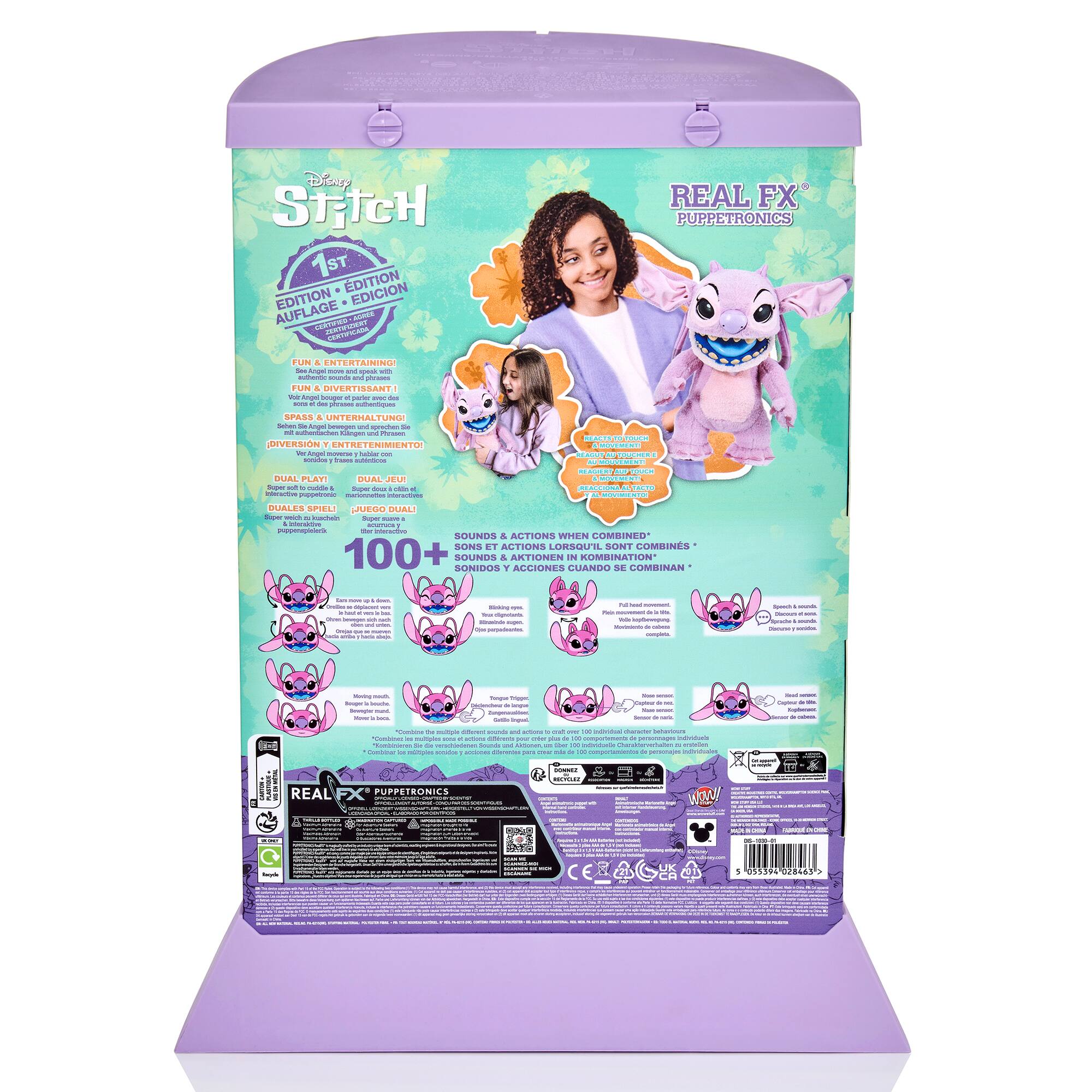 Disney Stitch 1st Edition Edicion Anstimeta Real FX Puppetronics Fun & Entertainment. Includes 100+ Sounds & Actions Combined.