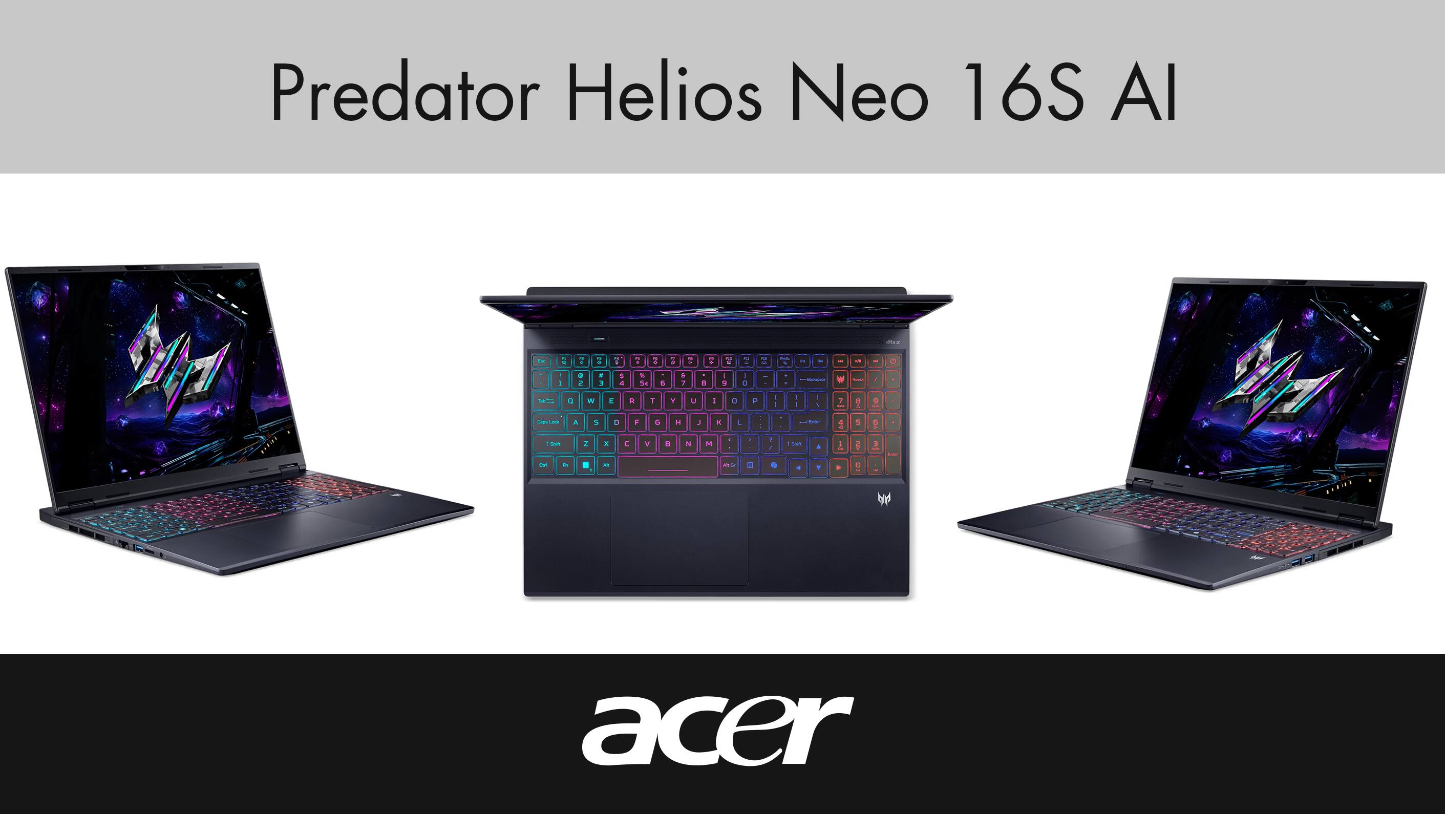 Acer Predator Helios Neo 16S AI Laptop 16.0 WQXGA (Intel Ultra 9