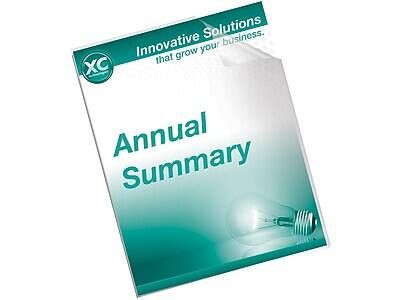 Innovative Solutions that grow your business.

XC

Annual Summary