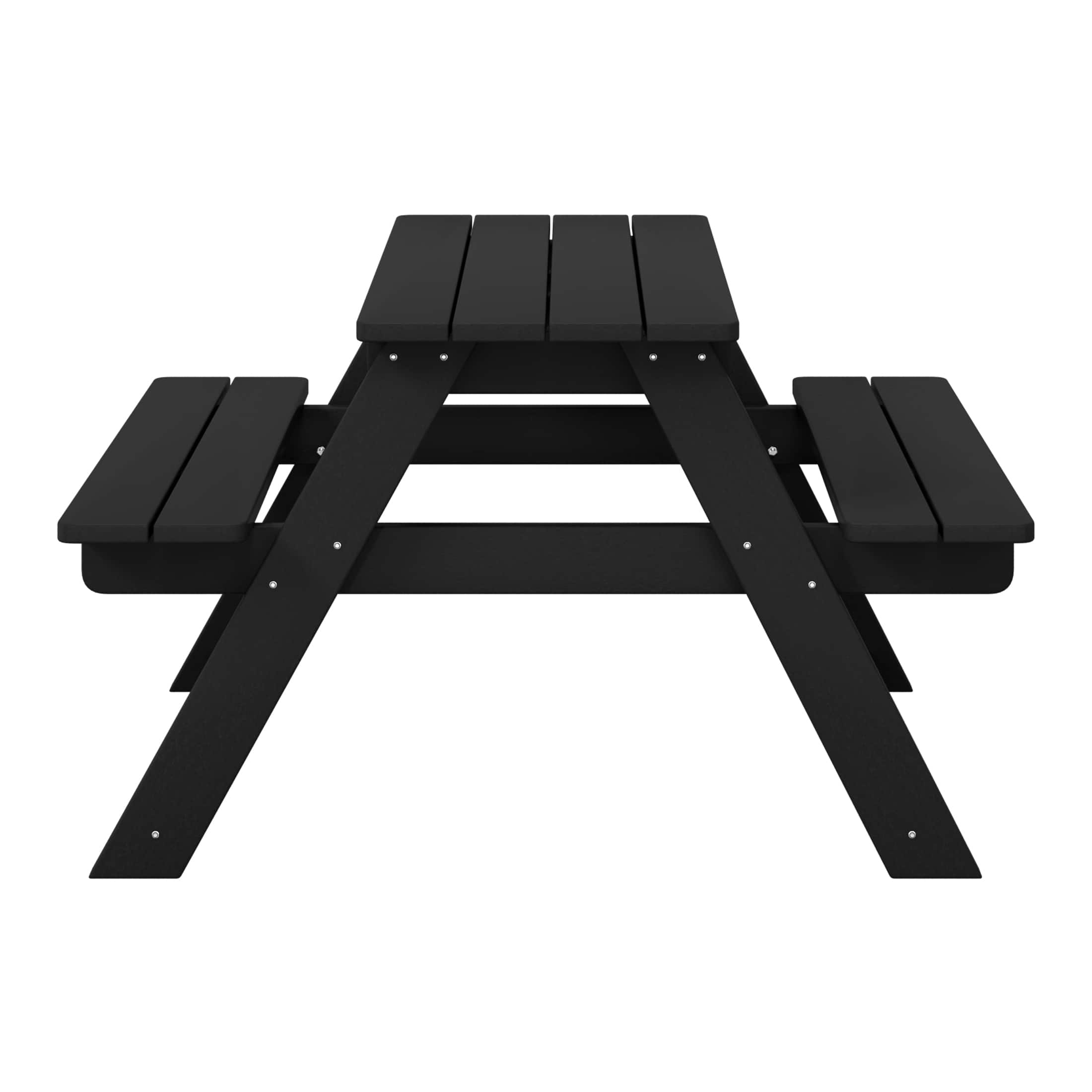 WestinTrends - Malibu Outdoor Patio Kids HDPE Plastic Picnic Bench Table - Black price history on PriceWatchPro