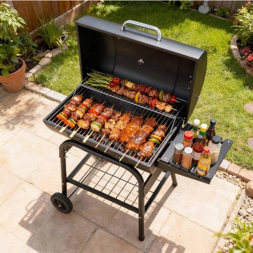 Alt View 8. Winado - Charcoal Grill with Side Shelf Stainless Steel Stove Patio Camping BBQ for Outdoor Garden.