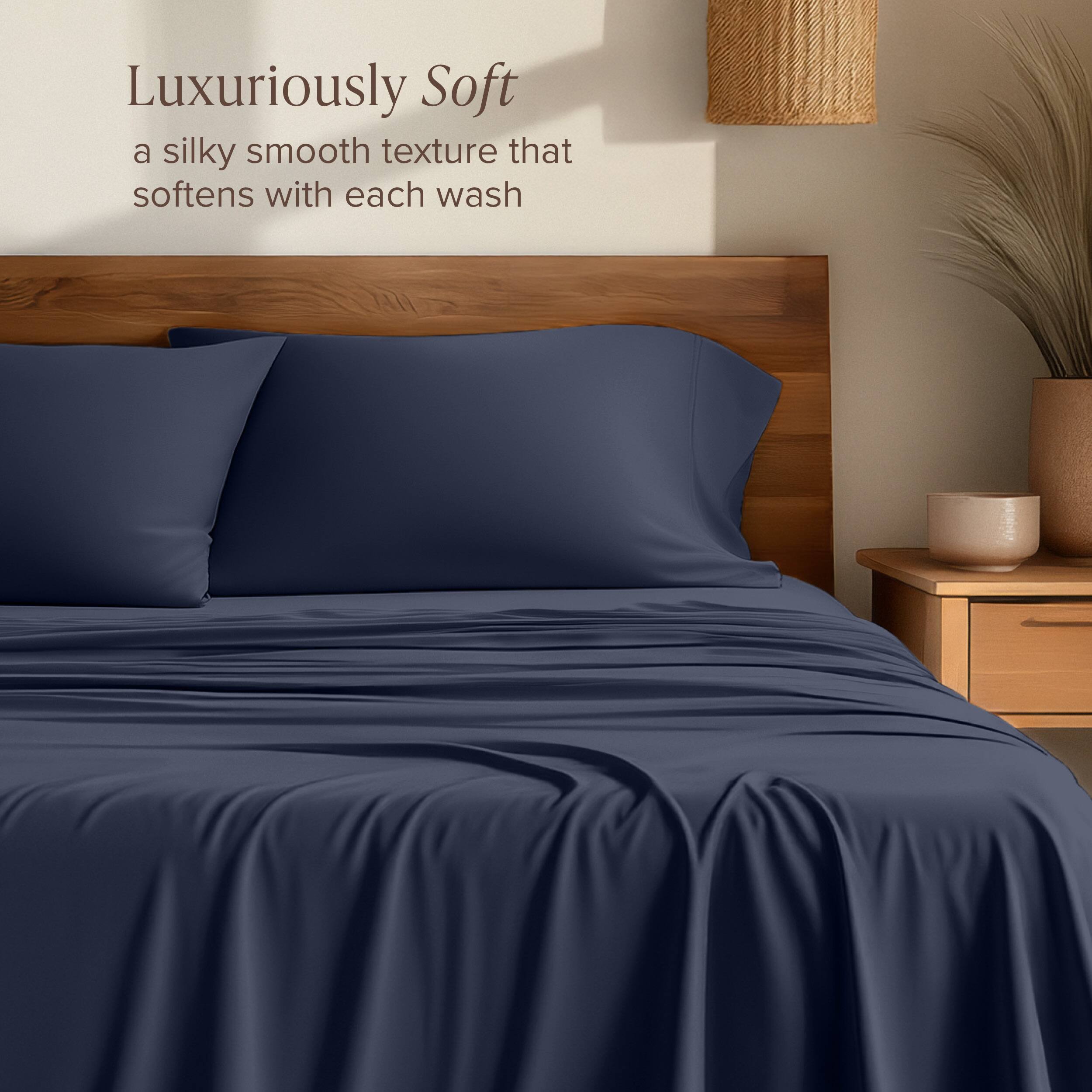 Luxuriously Soft  
a silky smooth texture that softens with each wash