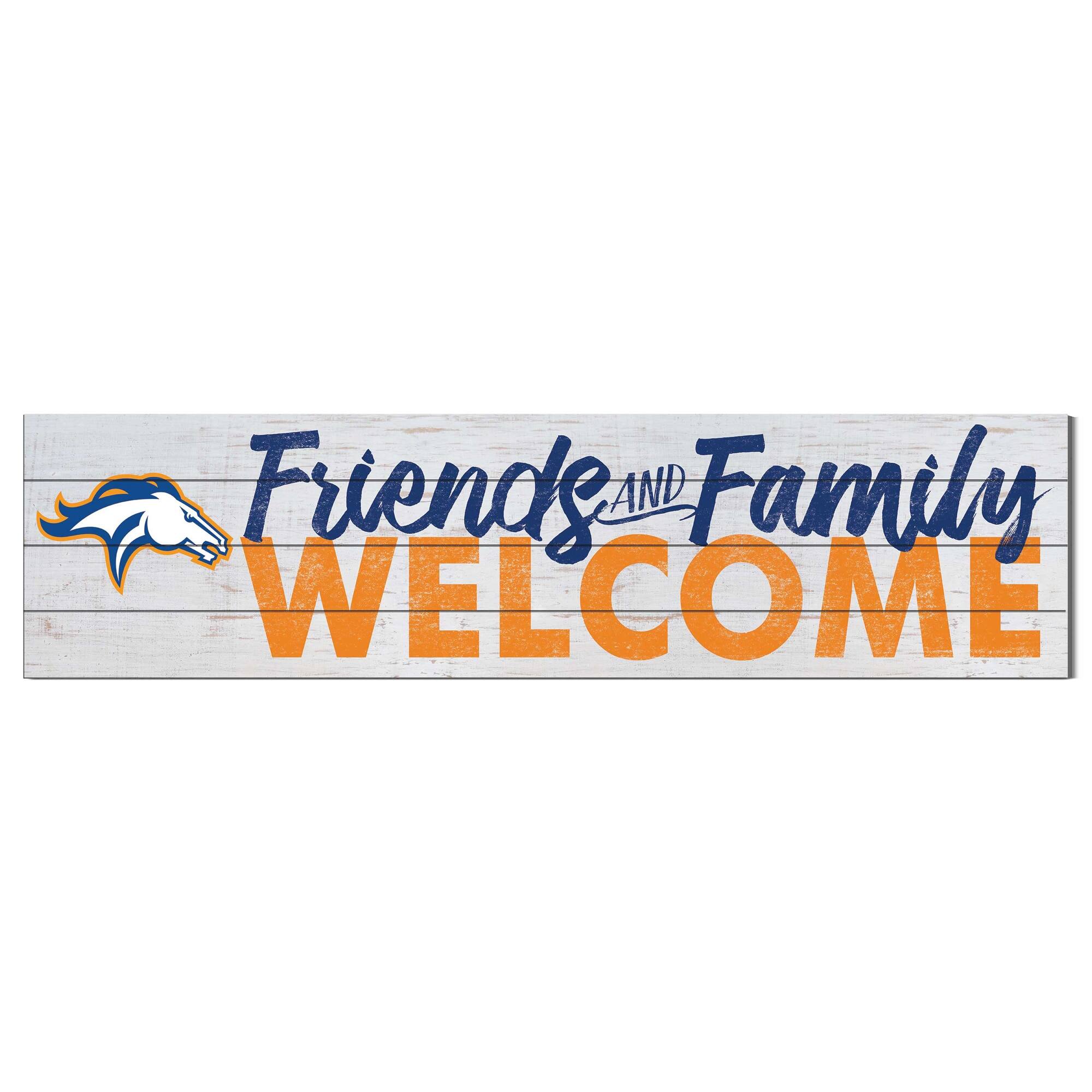 Jardine - Milton Academy Mustangs 10'' x 40'' Friends & Family Welcome Sign - White