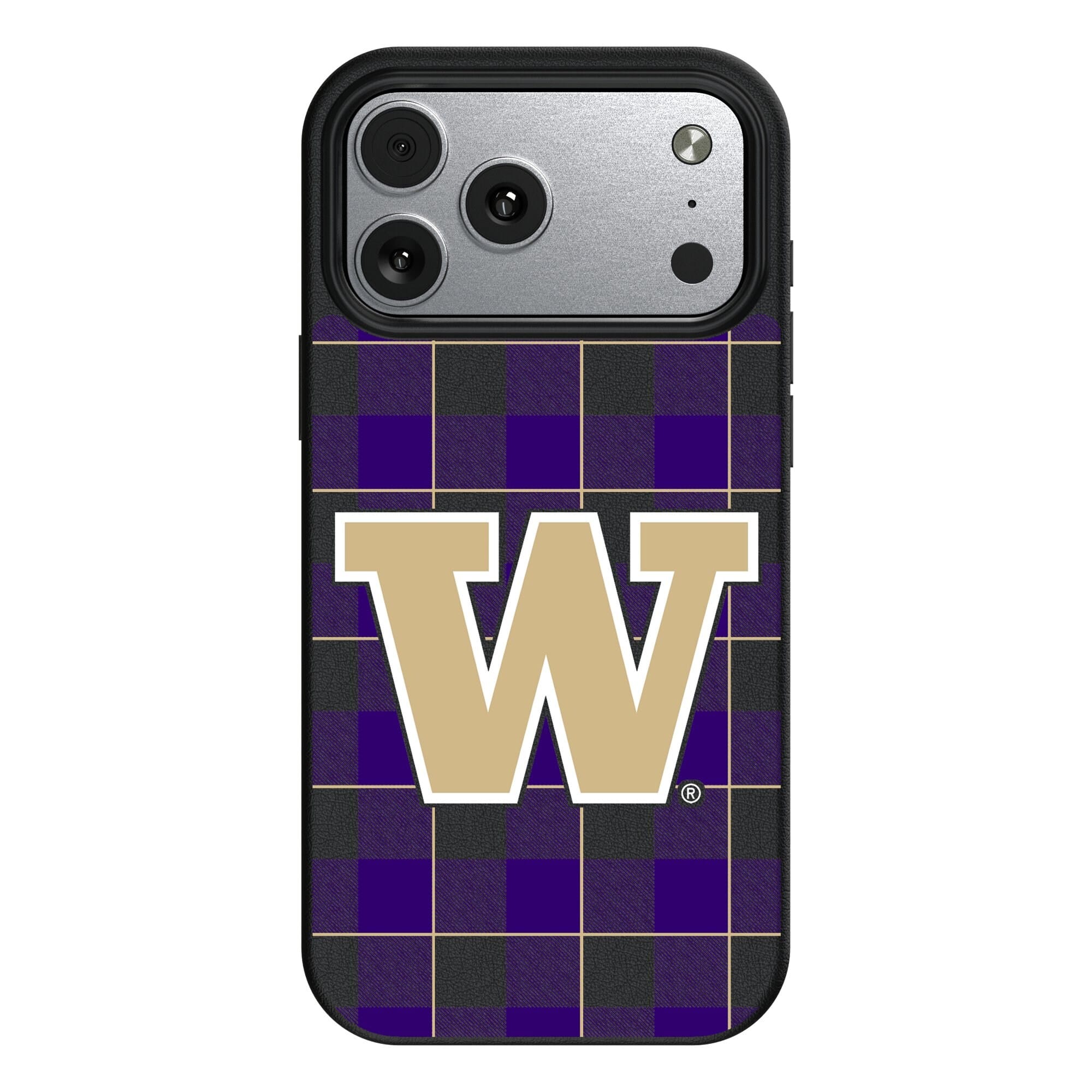Keyscaper - NCAA - Washington Huskies Plaid Magnetic Bump iPhone Case - 17 Pro Max - Black price history on PriceWatchPro