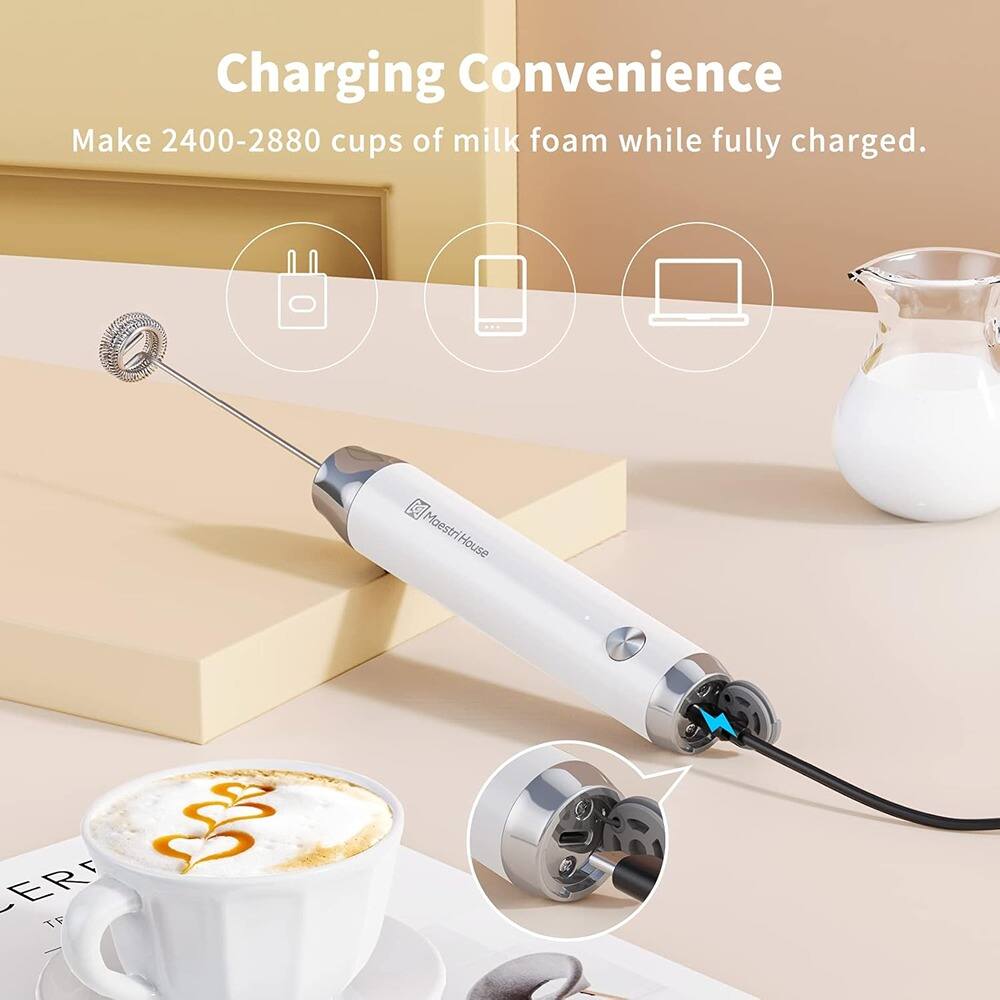 Charging Convenience  
Make 2400-2880 cups of milk foam while fully charged.