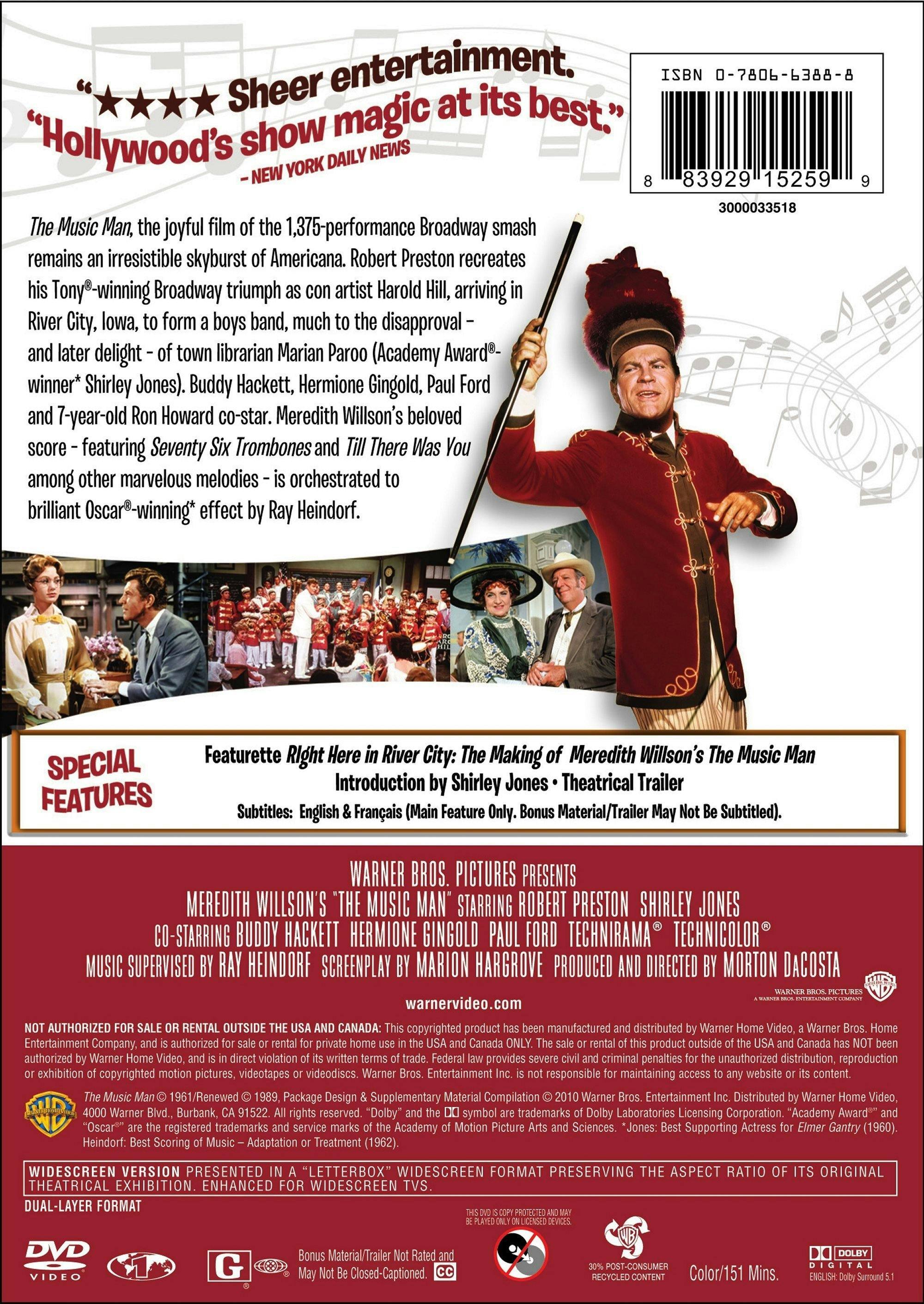 Back. The Music Man (DVD New Box Art) [DVD].