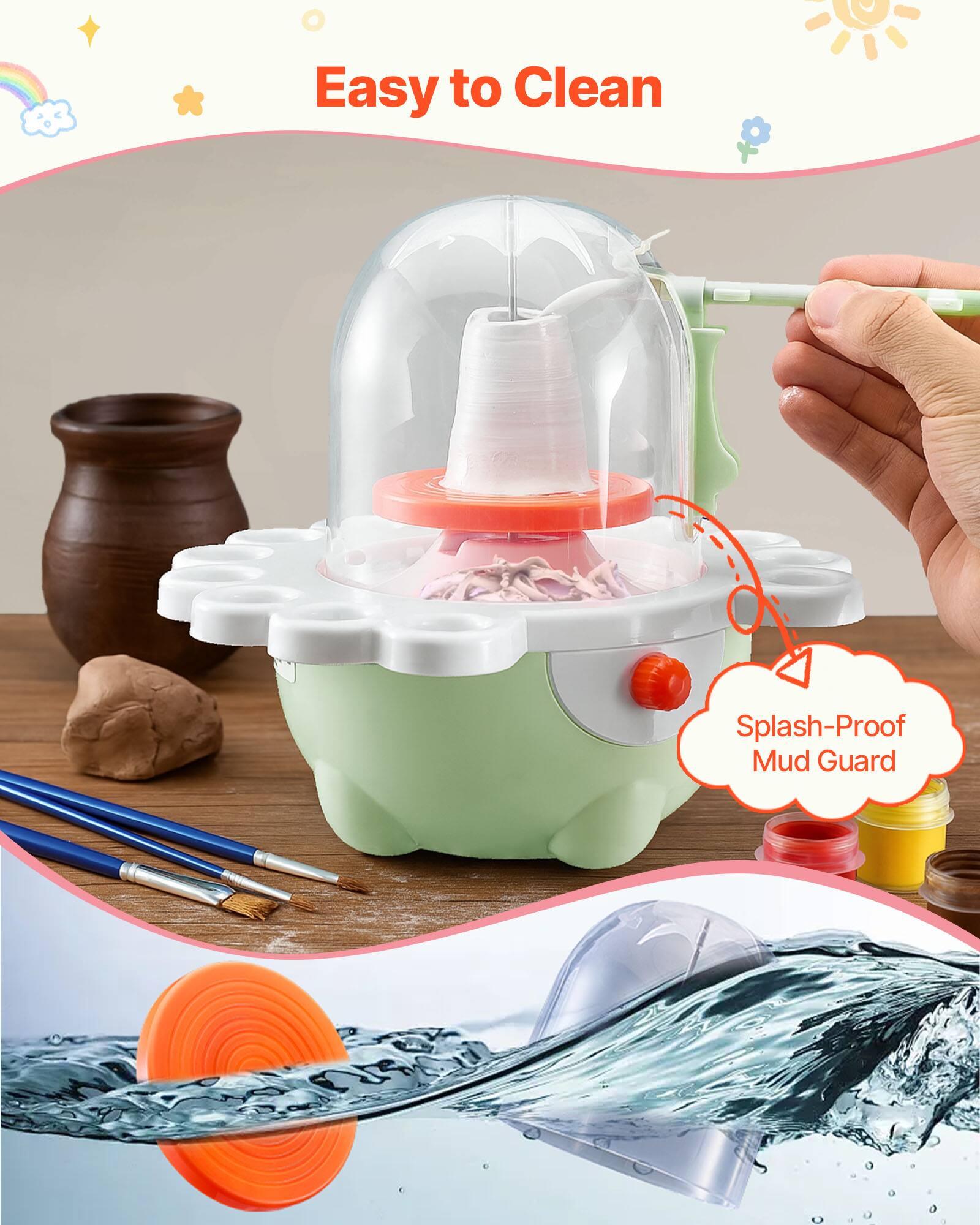 Easy to Clean

Splash-Proof Mud Guard