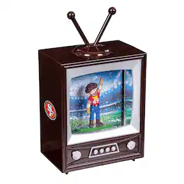 Evergreen Enterprises - San Francisco 49ers 8" Vintage TV Water Globe Lantern with Mascot - Brown