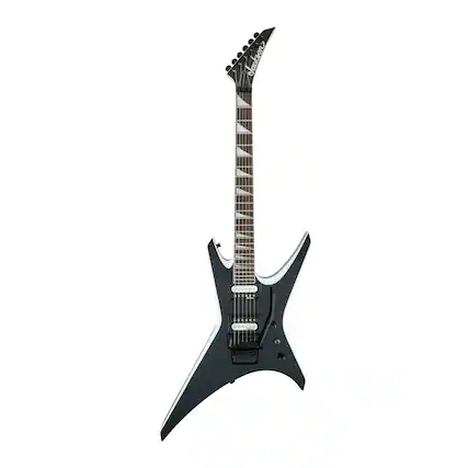 Front. Jackson - Jackson JS Series Warrior JS32 6 String Black with White Bevels Electric Guitar.