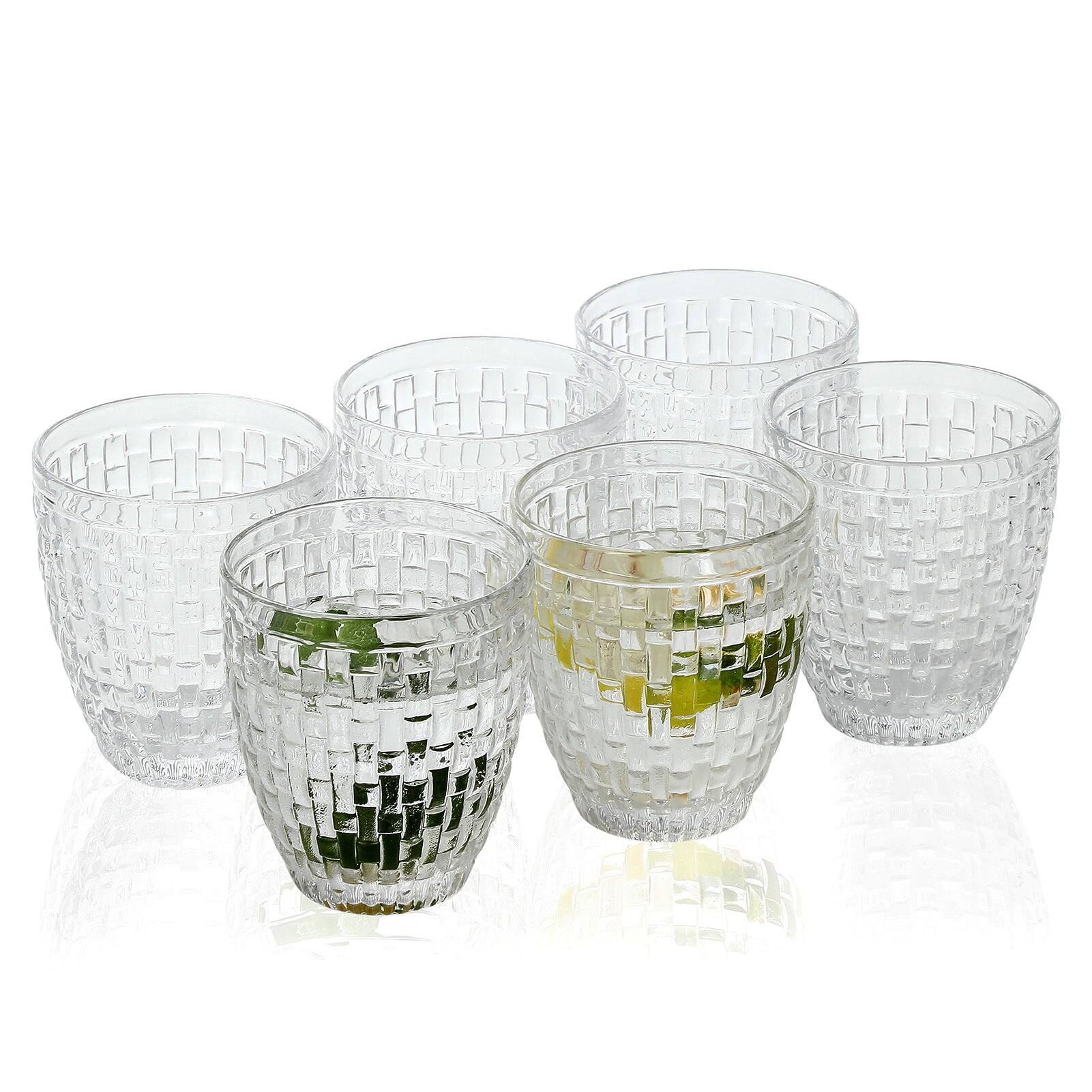 Front. BreeBe - Knitted Collection Tumbler Glasses set of 6 - Clear.