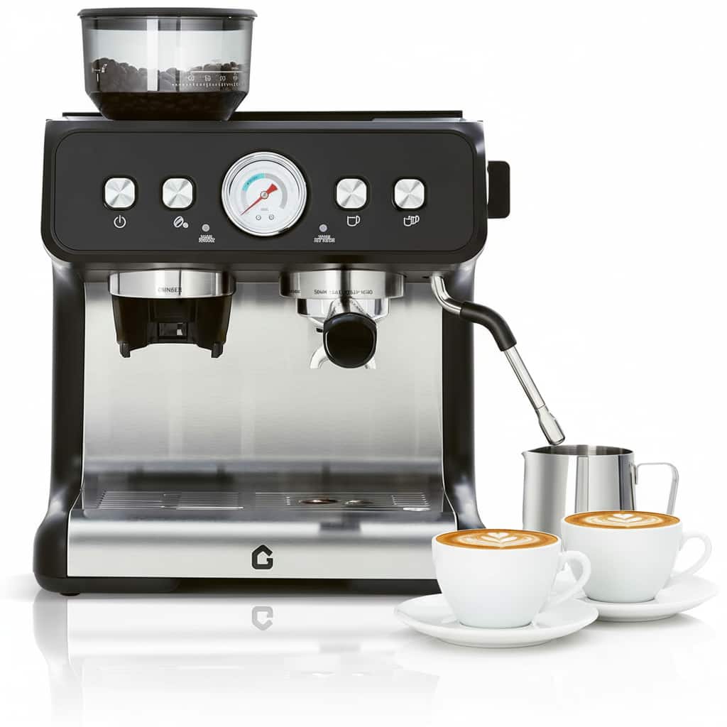 GARVEE - Espresso Machine, with Grinder - Black
