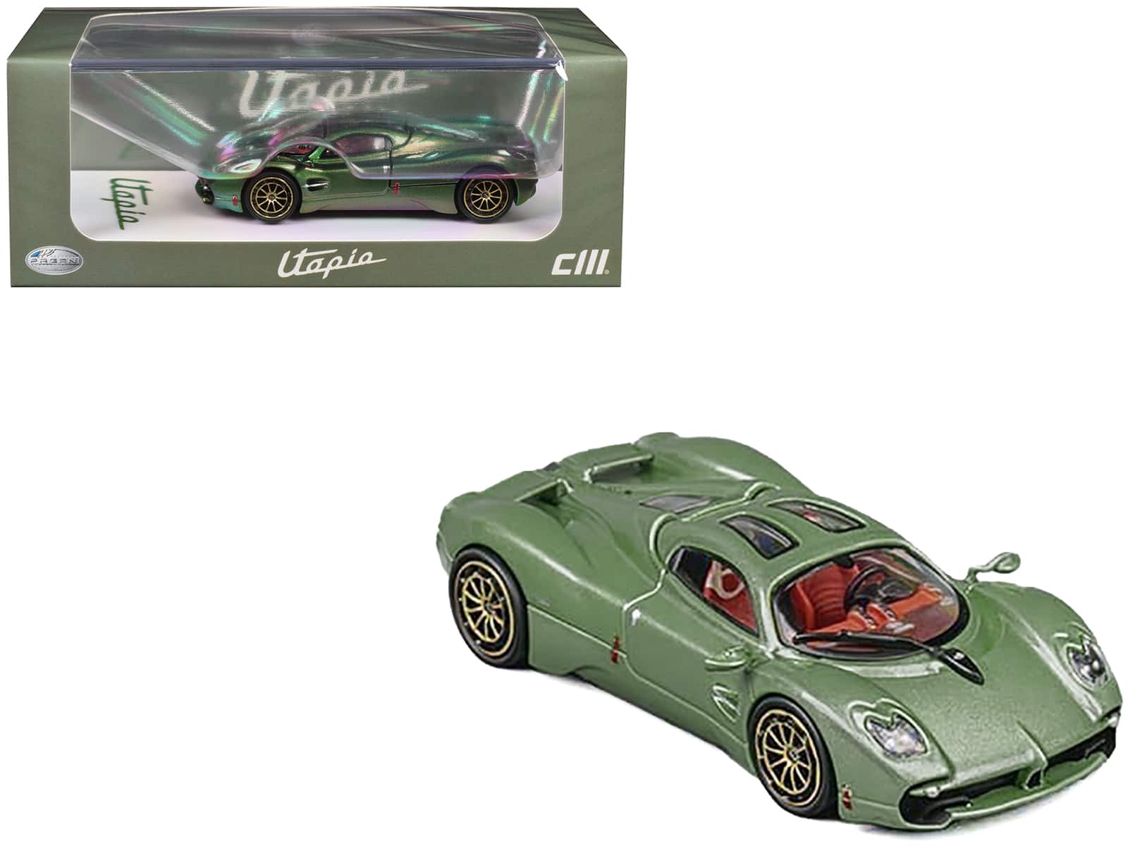 Pagani Utopia Green Metallic 1/64 Diecast Model Car by CM Models price history on PriceWatchPro