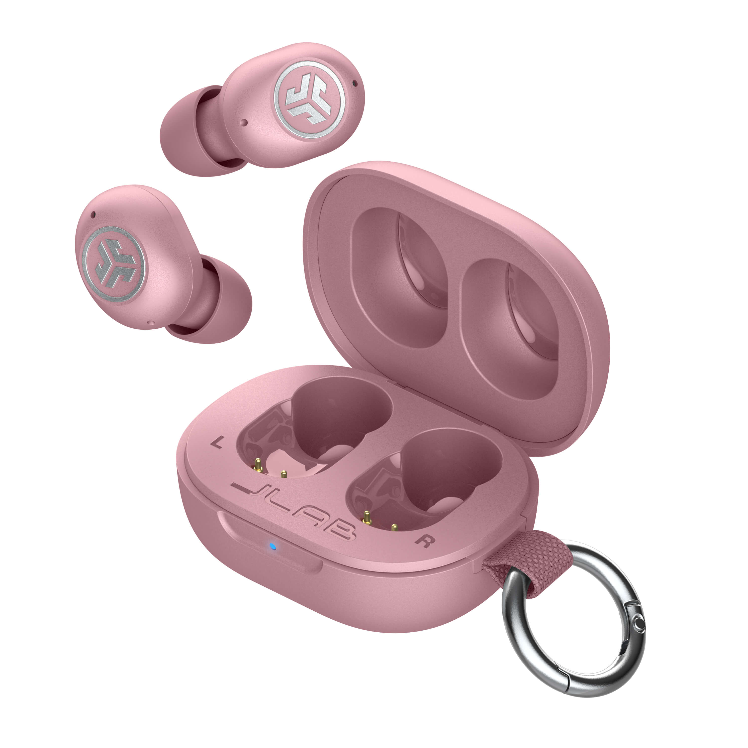 Left. JLab - JBuds Mini ANC True Wireless Earbuds - Pink.