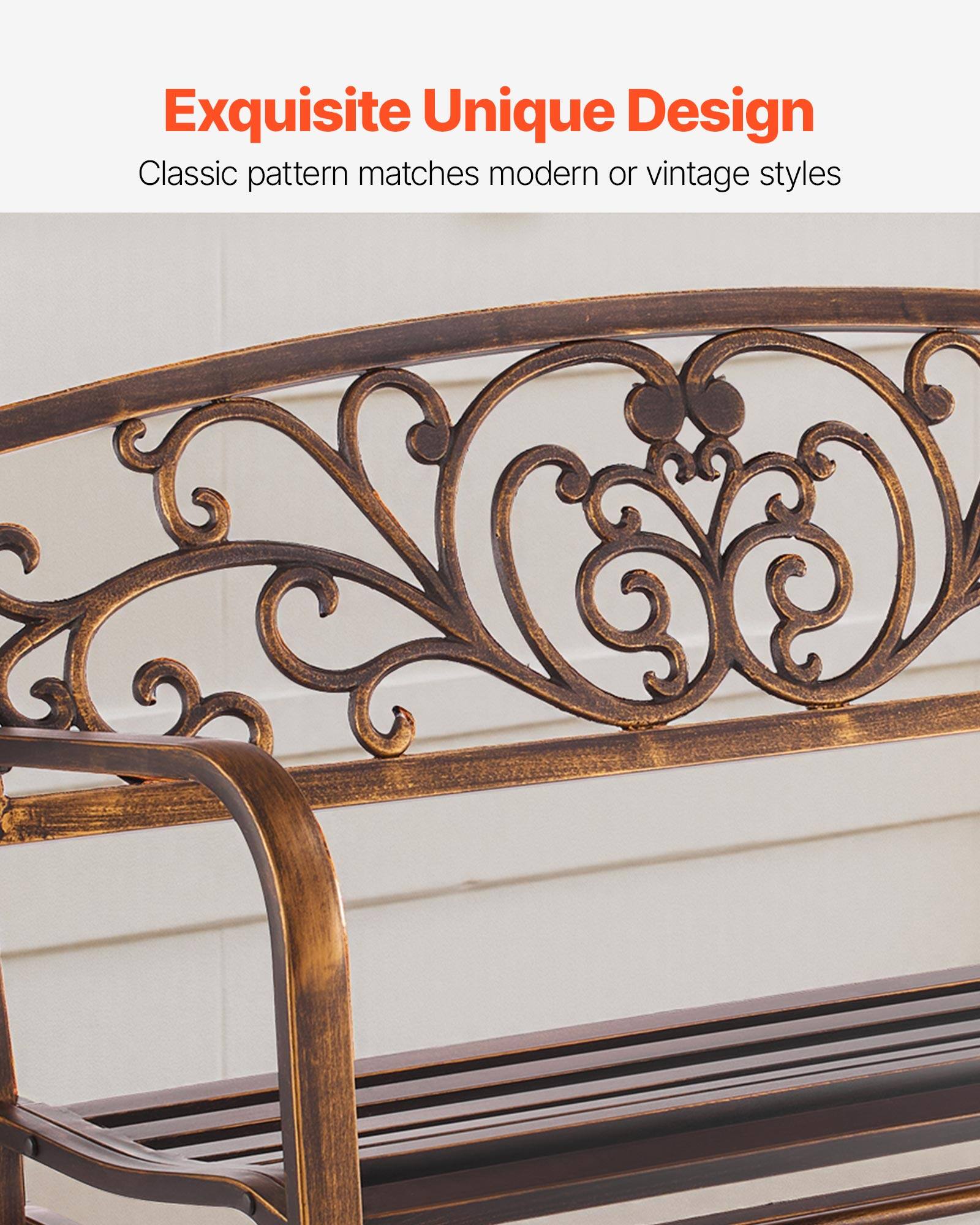 Exquisite Unique Design  
Classic pattern matches modern or vintage styles