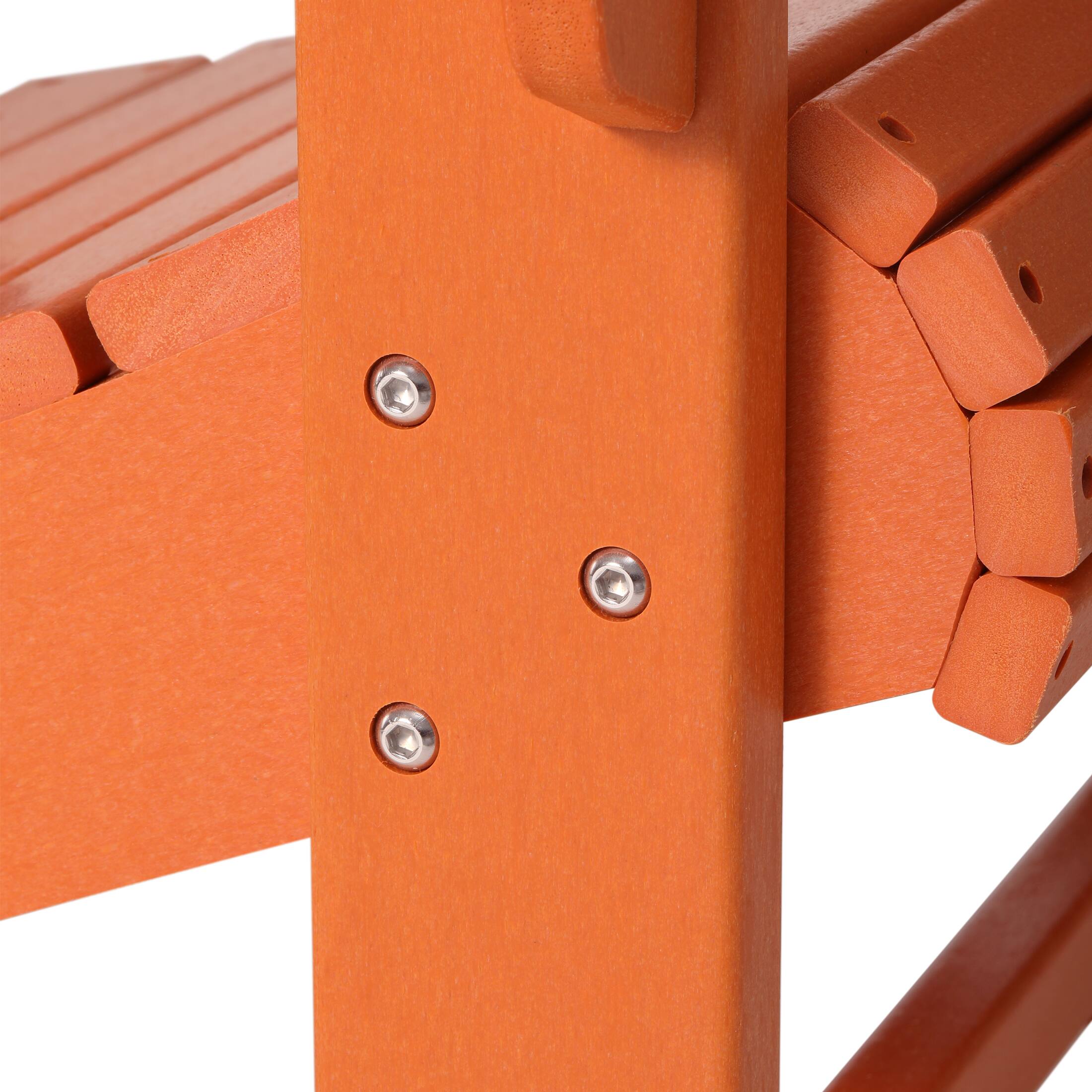 Alt View 6. WestinTrends - WestinTrends Highland Outdoor Patio HDPE Adirondack Chair With Cup Holder - Orange.
