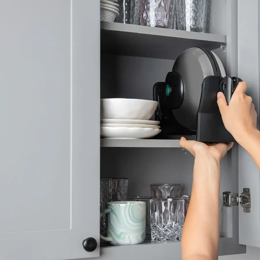 Alt View 13. Bella - Nonstick Rotating Belgian Waffle Maker - Stainless Steel.