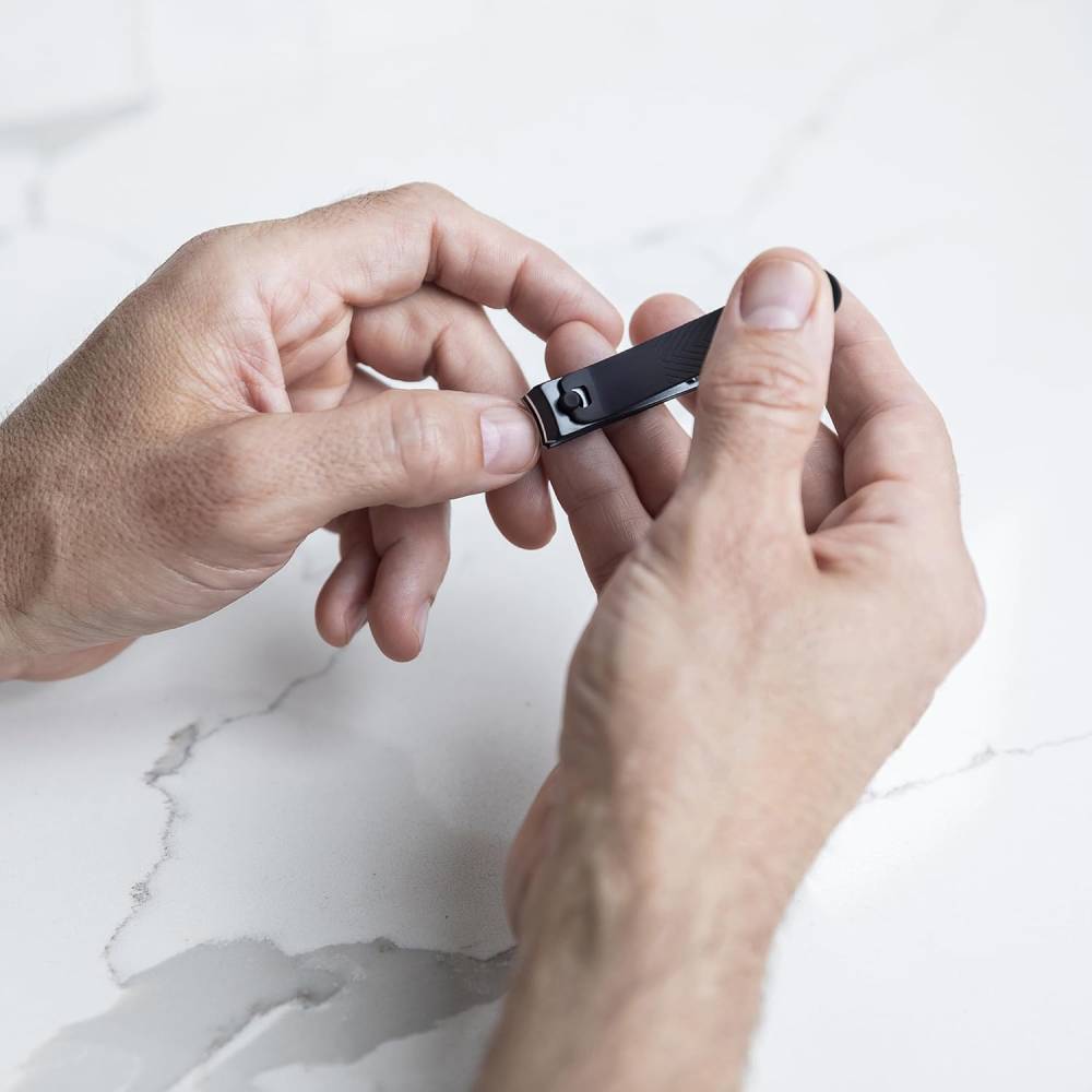 Alt View 2. Beauty Hub Ecommerce - Stainless Steel Travel Case Nail Kit - Black.