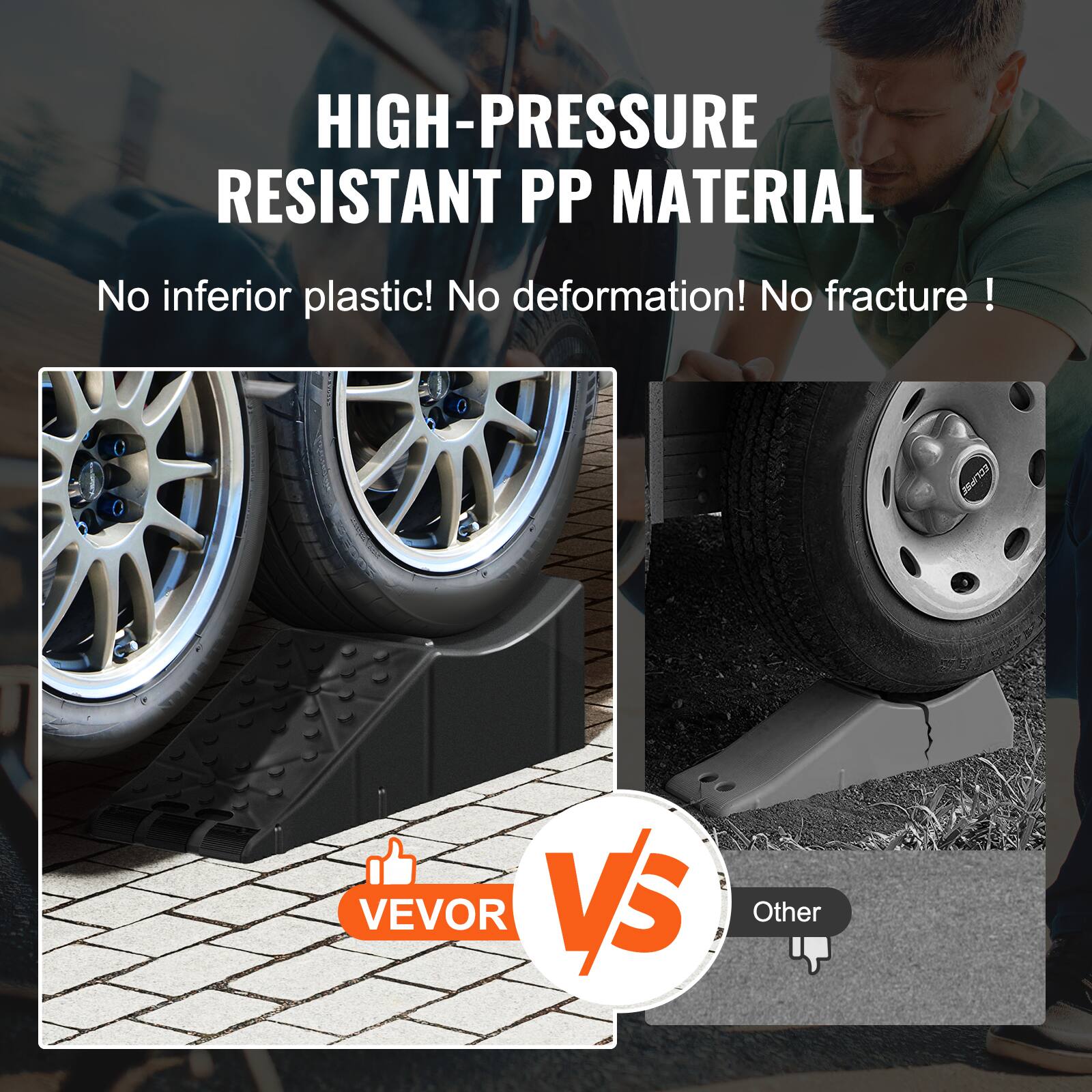 HIGH-PRESSURE RESISTANT PP MATERIAL  
No inferior plastic! No deformation! No fracture!  

ECLIPSE VEVOR VS Other