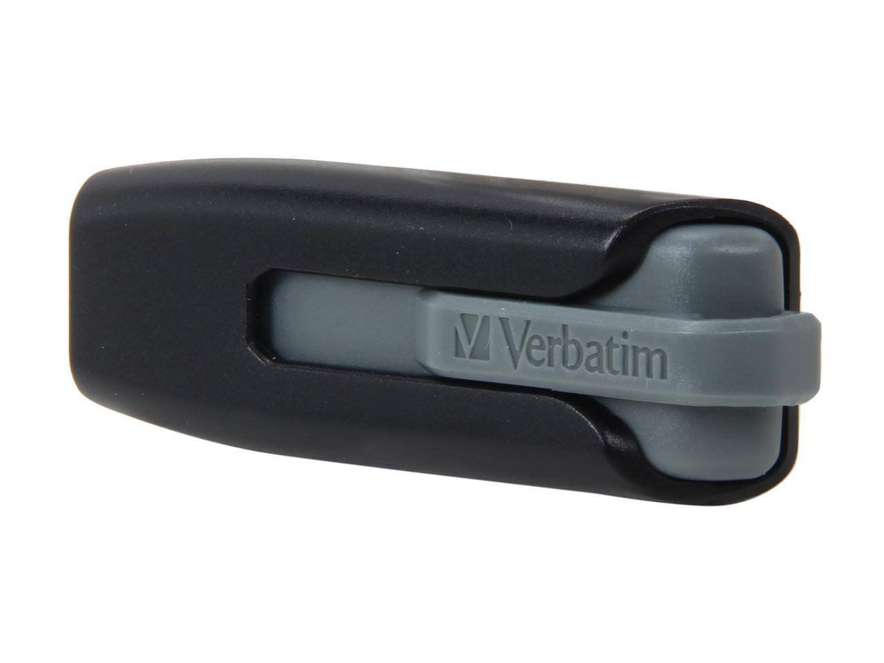 Front. Verbatim - Verbatim Store 'n' Go V3 16 GB USB 3.0 Flash Drive - Gray - Gray.