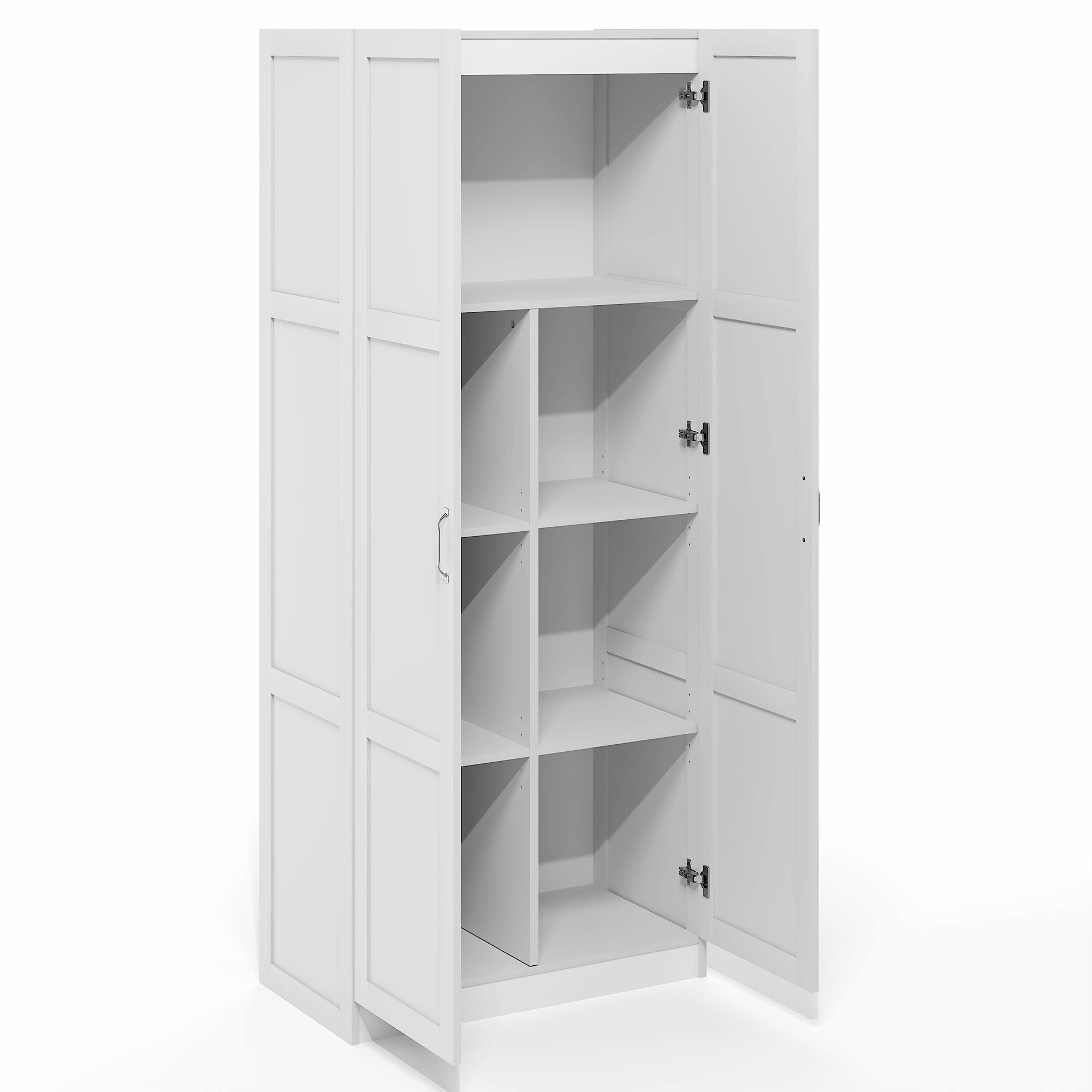 Alt View 7. Furinno - Robin Multipurpose Storage Cabinet, Pantry Cabinet, Kitchen Cabinet with 2 Doors, 30W - White.