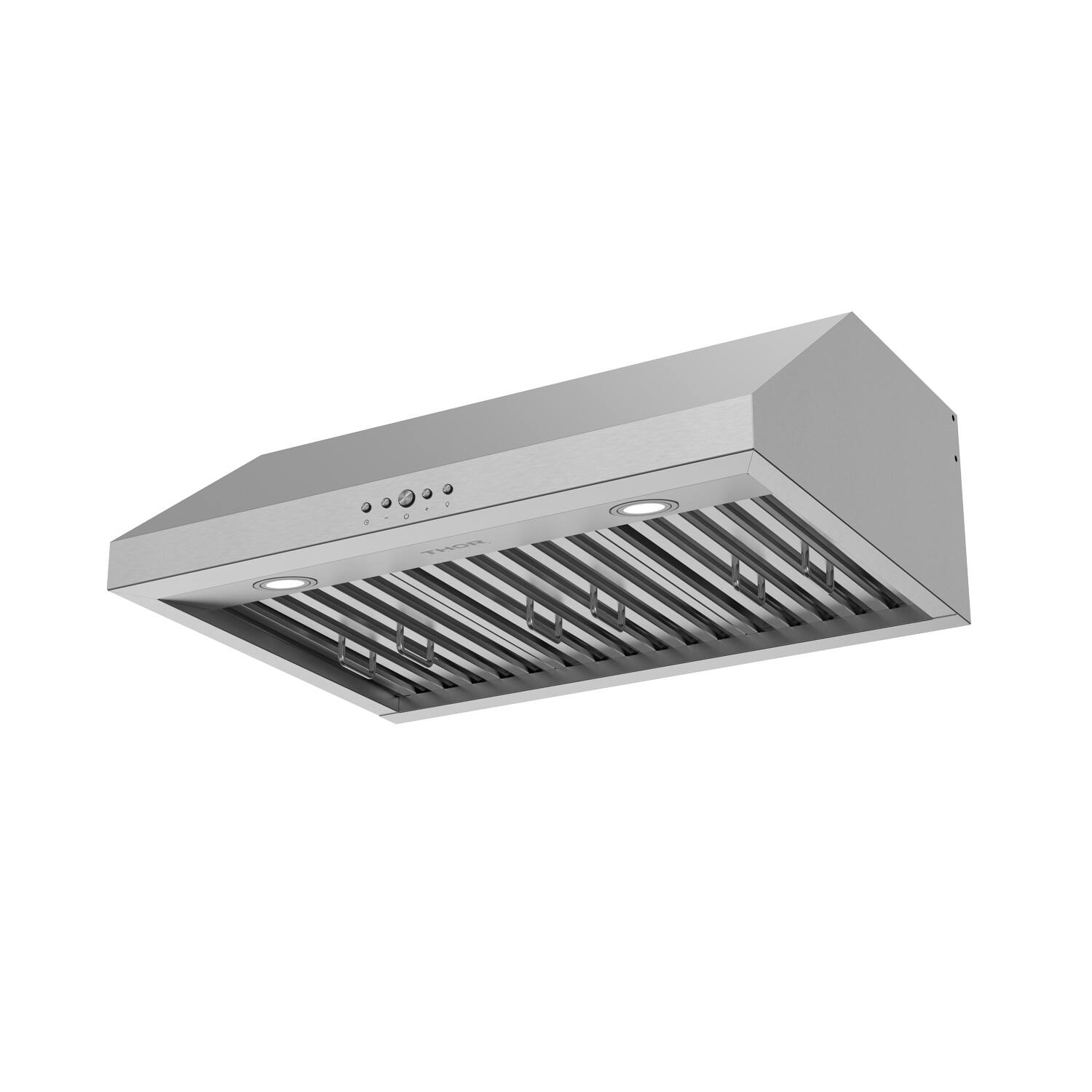 Angle. Thor Kitchen - 30 Inch Convertible Undercabinet Range Hood in Stainless Steel - Stainless steel.