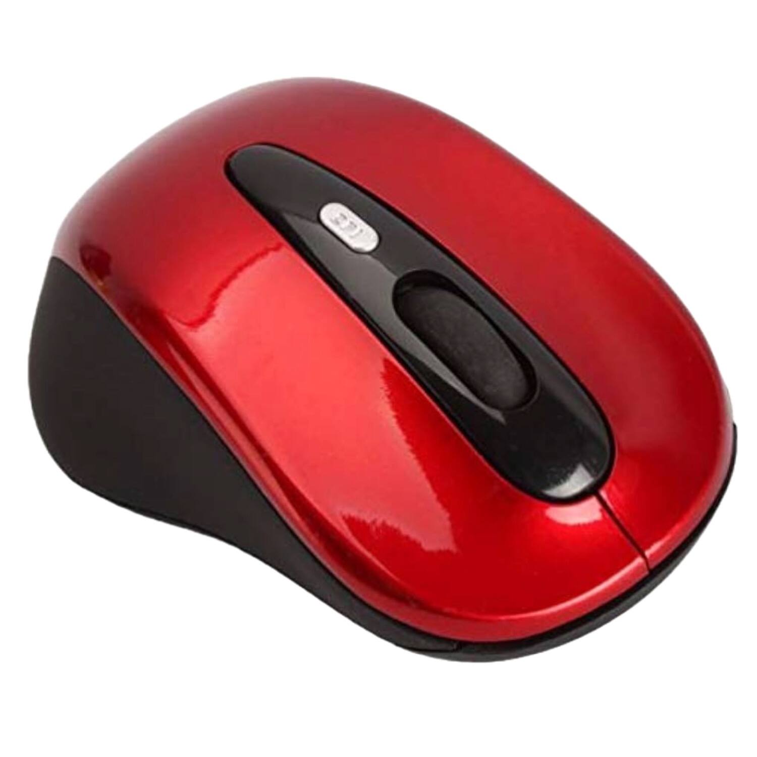 Angle. Sanoxy - Sanoxy Wireless Optical Mouse for Computer/Laptop - High Resolution Computer Mouse (Red) - Red.