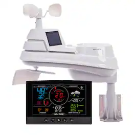 AcuRite - Iris (5-in-1) Weather Station with Direct-to-Wi-Fi Display for Remote Monitoring - White/Black