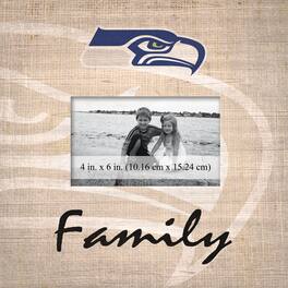Fan Creations - Seattle Seahawks 10'' x 10'' Burlap Pattern Frame - Multicolor
