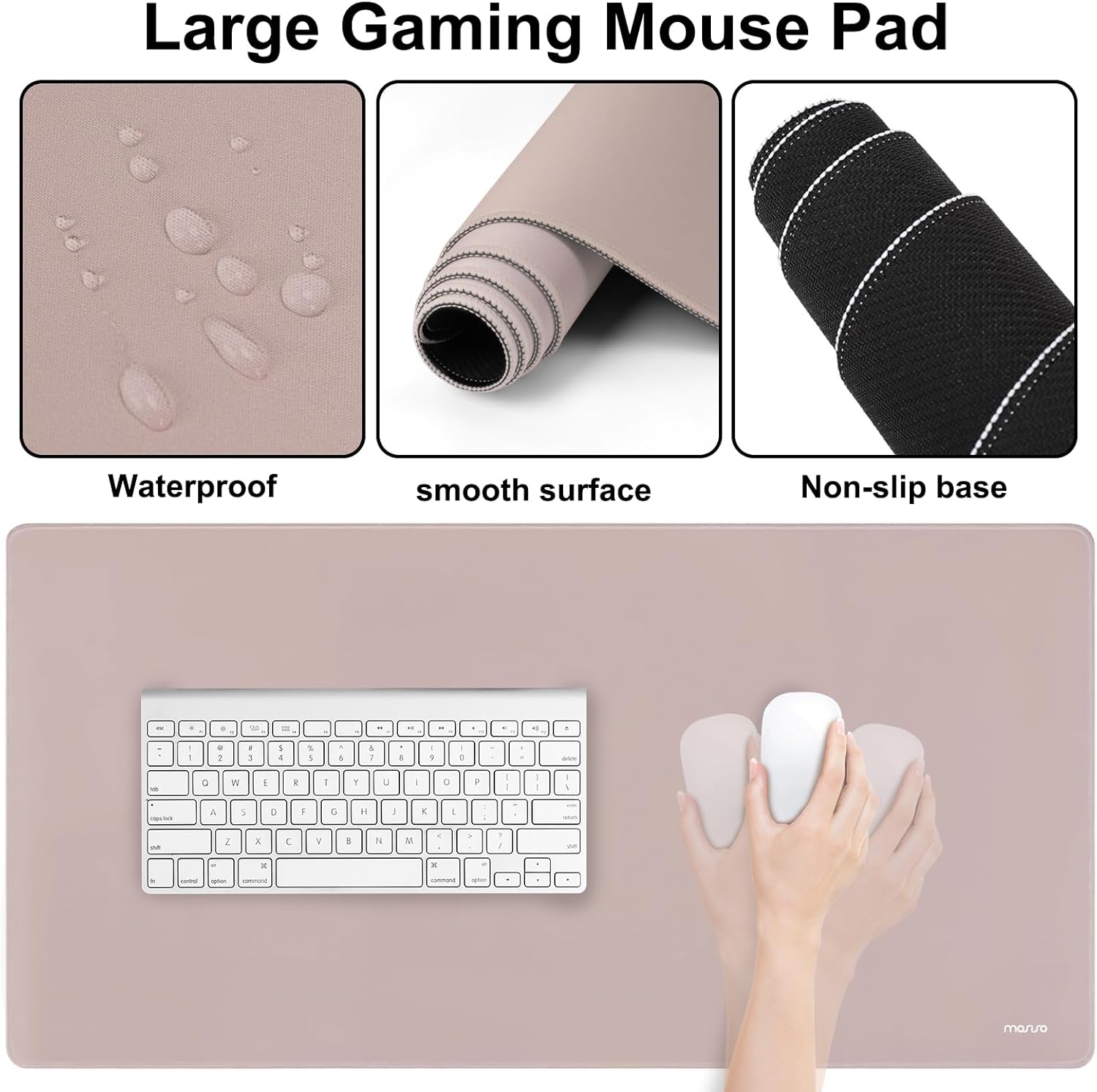 Large Gaming Mouse Pad Waterproof smooth surface Non-slip base