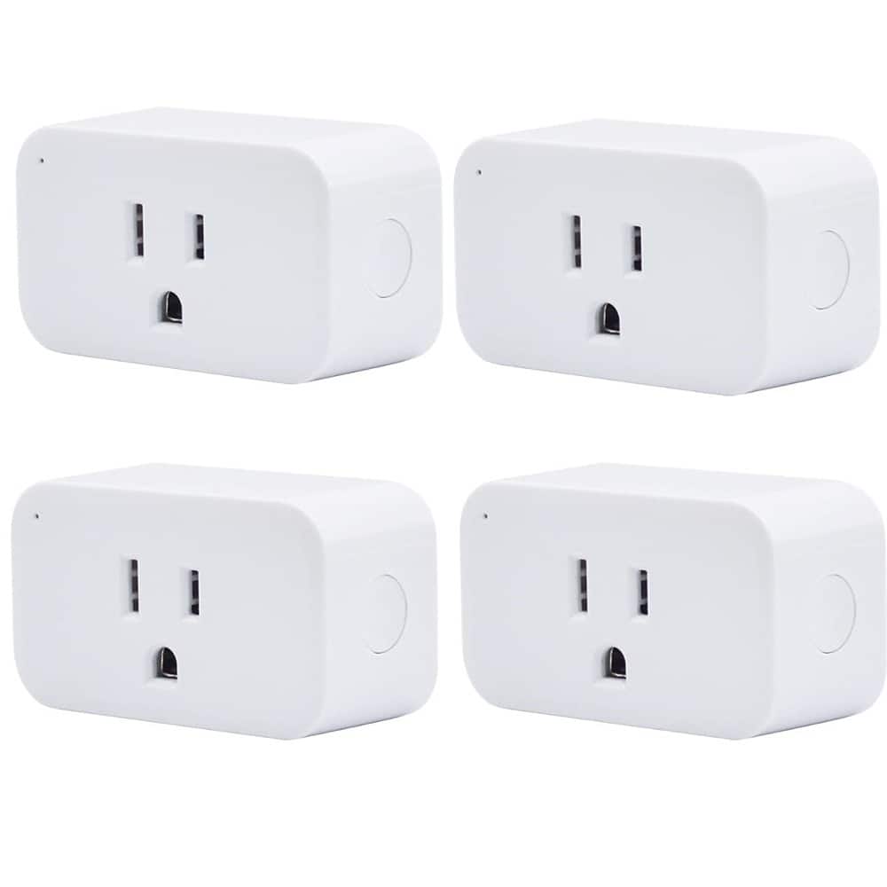 RTMB - Smart Plug 4-Pack 15A, Zigbee Outlet with Timer, Hub Required - White