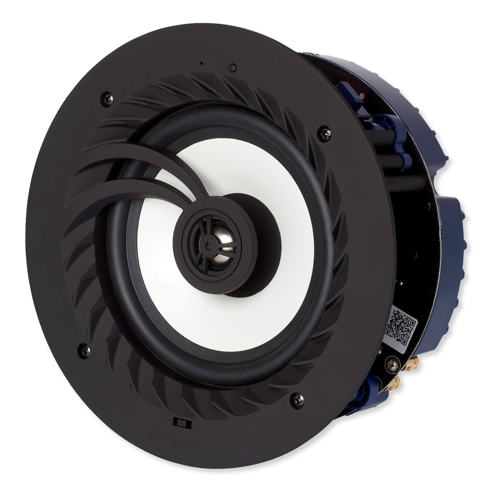 Front. Lithe Audio - Bluetooth IP44 Rated Wireless 6.5 In. Ceiling Speaker (Single - Master) - Black.