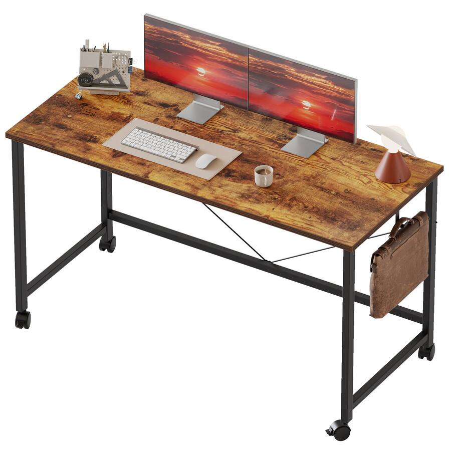 JETRANSPORT Computer Desk 48 X 24 Inch Gaming For Small Spaces Modern ...