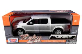 2019 Ford F-150 Limited Crew Cab Pickup Truck Metallic Silver 1/24-1/27 Diecast Model Car by Motormax