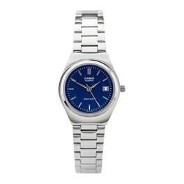 Casio - Women’s Stainless Steel Analog Watch with Blue Dial - LTP-1170A-2A - Silver